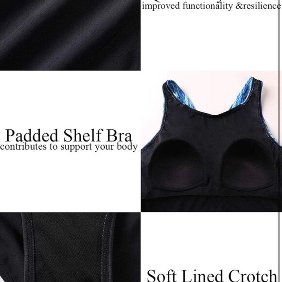 Athletic Swimsuit One Piece for Women Competition Bathing Suit Swimwear - Picture 6 of 6